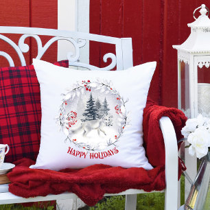 Christmas Snow Fox Winter Scenery Kissen