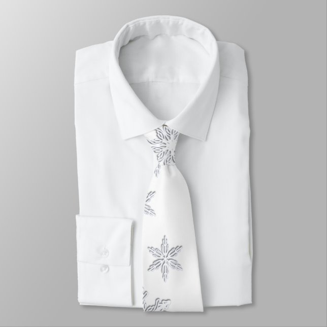 Christmas Snowflake Necktie Krawatte (Gebunden)