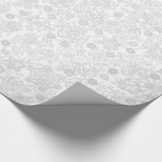CHRISTMAS SNOWFLAKES PATTER | WRAPPING PAPIER GESCHENKPAPIER (Ecke)