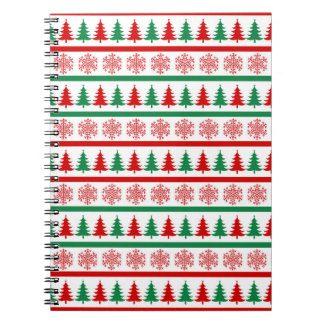 Christmas Snowflakes Pattern Notebook Tree Journal Notizblock