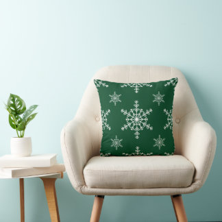 Christmas Snowflakes Throw Pillow Kissen