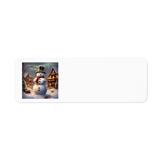 Christmas Snowman Address Labels (Vorne)