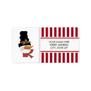 Christmas Snowman Address Mailing Labels Adressaufkleber