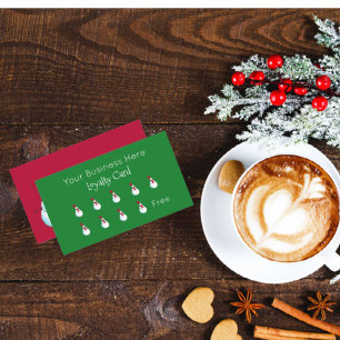 Christmas Snowman Business Loyalty Treuekarte
