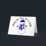 Christmas Snowman Colon Cancer Ribbon Feiertagskarte<br><div class="desc">NACHRICHT:  Karten können mit Ihrer persönlichen Botschaft der Hoffnung individuell gestaltet werden.</div>