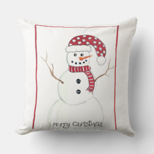 Christmas Snowman Cotton Throw Kopfkissen Kissen