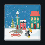 Christmas Snowman Design Magnet<br><div class="desc">Christmas Snowman Design</div>