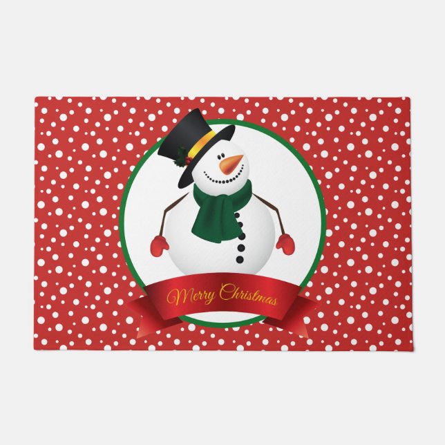 Christmas Snowman Doormat Fußmatte (Vorderseite)