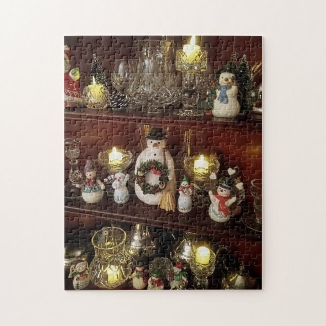 Christmas Snowman FUN Foto Puzzle (Vertikal)