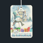 CHRISTMAS SNOWMAN GIFTS AND TOY TRAIN AUTOLUFTERFRISCHER<br><div class="desc">Ein fröhlicher Schneemann mit einem hohen Hut steht vor einem schneebedeckten Haus,  umgeben von bunten Geschenkboxen. Schneeflocken fallen sanft vom Himmel und schaffen eine festliche Winterwunderlandszene. Digitale Kunstfotografie CS5 Special Thanx to pixabay.com Bilder: vilkasss ai-generiert-8426660 Pixaline Weihnachten-3030279 OpenClipart-Vectors Spielzeugzug-154101 sharonjoy17 ai-created-83911118 5</div>