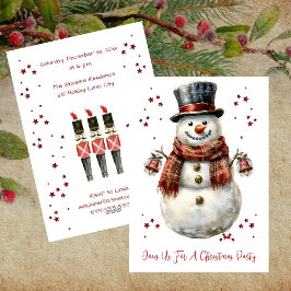 Christmas Snowman Holiday Party Invitation Einladung