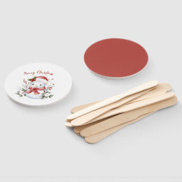 Christmas Snowman Holiday Set of Fans Fächer