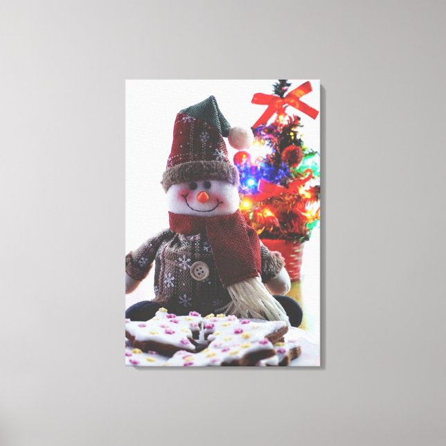 CHRISTMAS SNOWMAN LEINWANDDRUCK (Vorderseite)