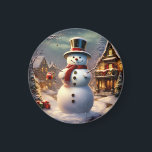 Christmas Snowman Magnet<br><div class="desc">Weihnachtsschneemagnet</div>