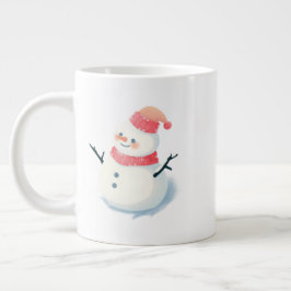 Christmas Snowman Mug – Twinkling Holiday Cocoa Jumbo-Tasse