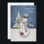 Christmas Snowman Party Einladung<br><div class="desc">Stilvolle und lustige Weihnachtsschneemann Einladung .. kommt mit Umschlägen .. aussenden Dinner Einladungen .. Party lädt .. oder verwenden Sie als Ihre Weihnachtsgrußkarten .. Einladungen von Ricaso.</div>
