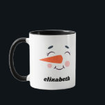 Christmas Snowman Personalisiert Tasse<br><div class="desc">Diese individuelle Schneemann-Tasse ist das perfekte personalisierte Weihnachtsgeschenk. Es zeigt ein niedliches Schneemanagement mit Ihrem Namen. Diese Tasse ist perfekt für Ihre Kinder,  Enkel oder Freunde. Geben Sie als geheimer Weihnachtsmann oder als Geschenk im Büro.</div>