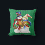 Christmas Snowman Pillow Kissen<br><div class="desc">Christmas Snowman Pillow</div>