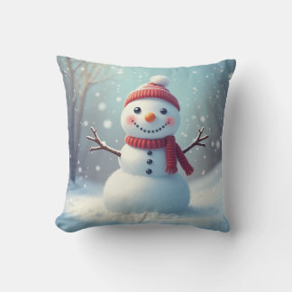 Christmas Snowman Pillow Kissen