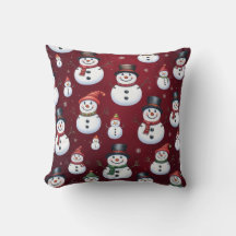Christmas snowman pillows