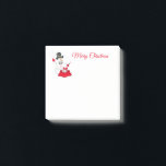 Christmas Snowman Post It Notes Post-it Klebezettel<br><div class="desc">Dieser Beitrag ist in einem festlichen Weihnachts-Schneemann-Kunstdruckdesign gezeigt. Passen Sie dieses Objekt an oder kaufen Sie,  wie es ist</div>