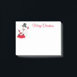 Christmas Snowman Post It Notes Post-it Klebezettel<br><div class="desc">Dieser Beitrag ist in einem festlichen Weihnachts-Schneemann-Kunstdruckdesign gezeigt. Passen Sie dieses Objekt an oder kaufen Sie,  wie es ist</div>