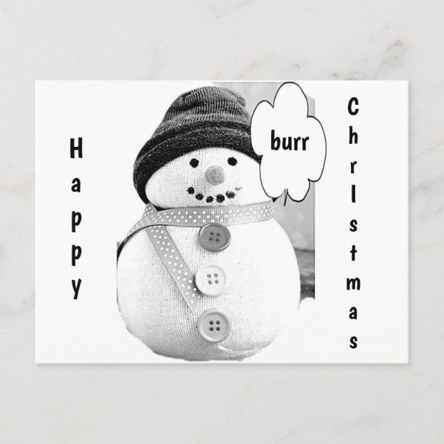 **CHRISTMAS SNOWMAN** POSTCARD FÜR JEDEN FEIERTAGSPOSTKARTE (Vorderseite)