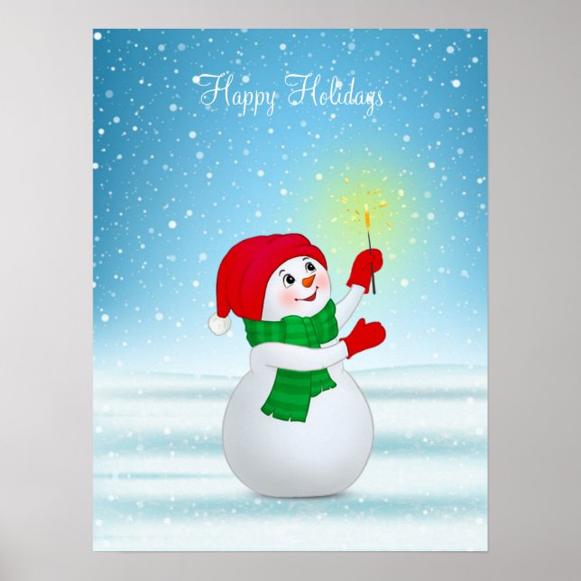 Christmas Snowman Poster (Vorne)