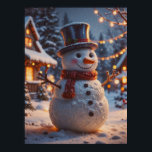 Christmas Snowman Poster<br><div class="desc">Weihnachtsposter</div>