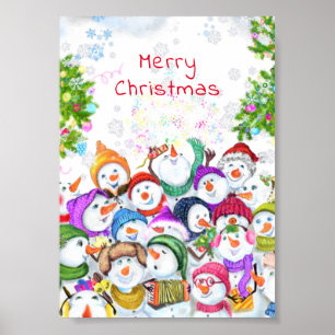 Christmas Snowman Poster