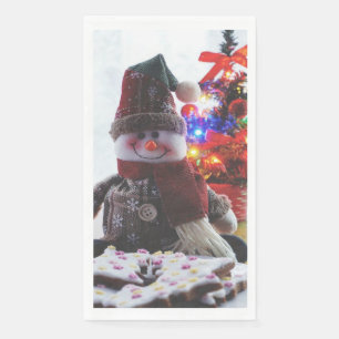 CHRISTMAS SNOWMAN SERVIETTE