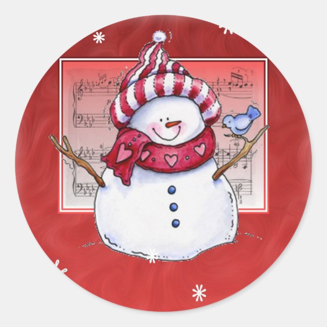 Christmas Snowman Sticker (Vorderseite)