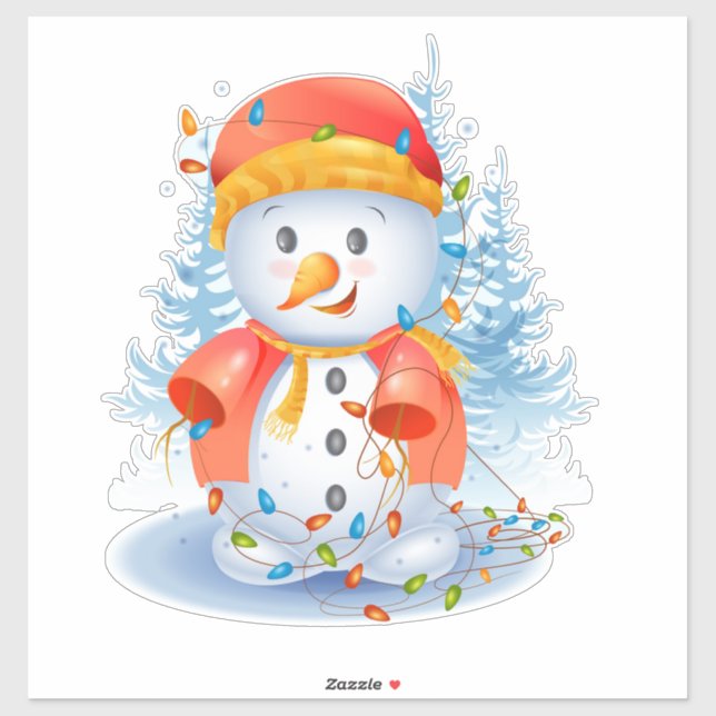Christmas Snowman Sticker (Blatt)