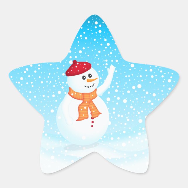 Christmas Snowman Sticker (Vorderseite)