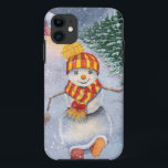 Christmas snowman walking Case-Mate iPhone hülle<br><div class="desc">christmas snowman doll man, 
fun painting celebrate love , 
funny cheerful drawn snowflake, 
vintage scarf forest cute, 
cartoon drawing art merry , 
new white season snow, 
celebration happy illustration , 
winter holiday santa year, 
tree house hat, 
doll christmas snowman man, </div>