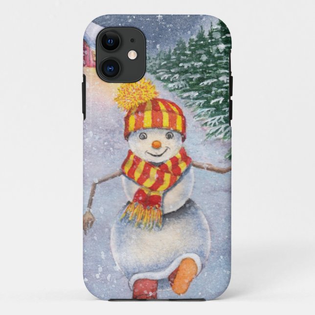 Christmas snowman walking Case-Mate iPhone hülle (Rückseite)