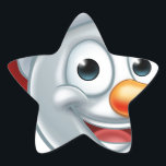 Christmas Snowman Weihnachtsmannmütze Emoji Stern-Aufkleber<br><div class="desc">Ein Schneemann Weihnachtsemoticon Emoji mit einer Weihnachtsmannmütze</div>