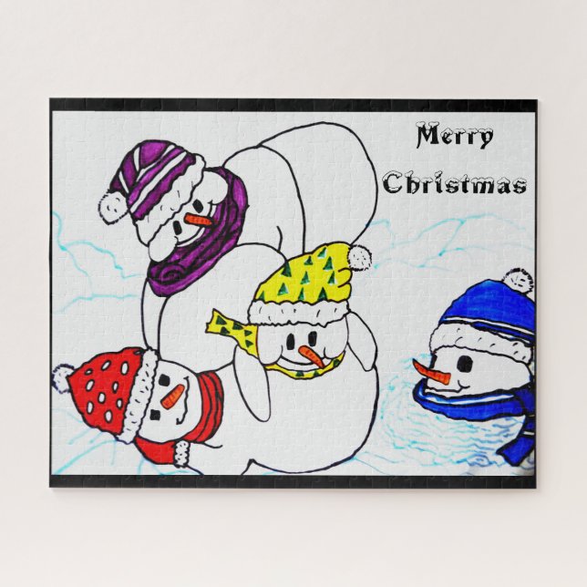CHRISTMAS SNOWMEN AM SPIEL PUZZLE (Horizontal)