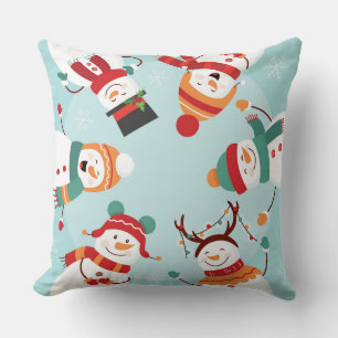 Christmas Snowmen Throw Kissen
