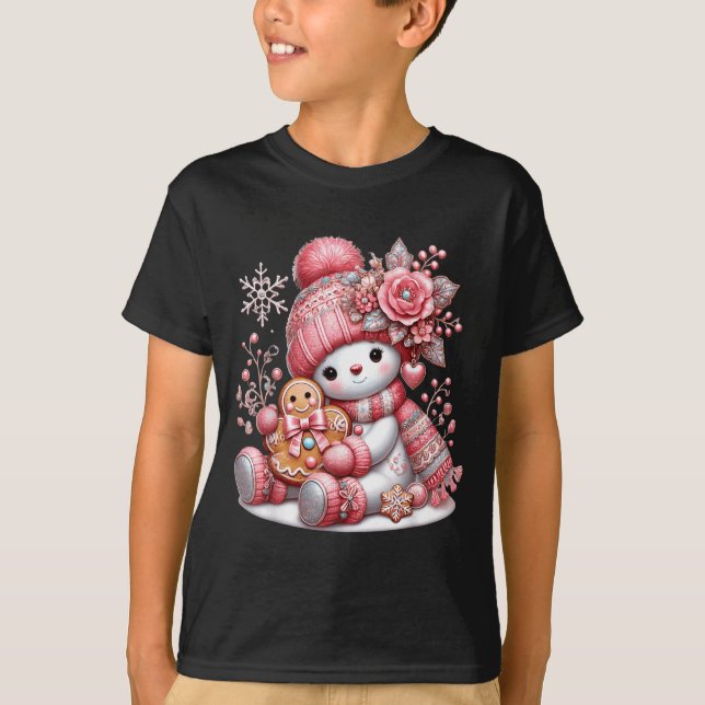 Christmas Snowperson  T-Shirt (Vorderseite)