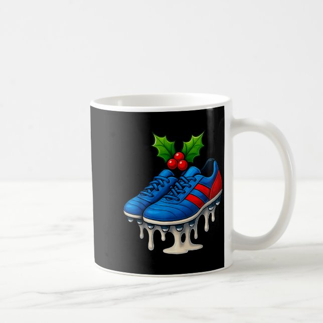 Christmas Soccer Cleats Ice Cream Drip Xmas  Kaffeetasse (Rechts)