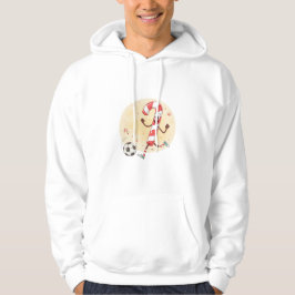 Christmas Soccer Player Candy Cane Hoodie