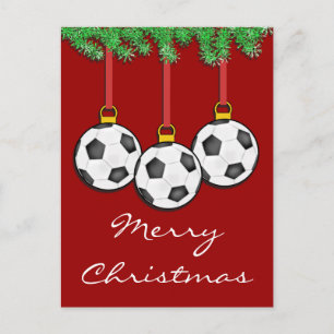 Christmas Soccer Postcard Feiertagspostkarte