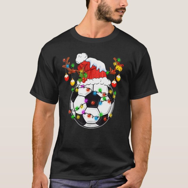 Christmas Soccer Snow Holiday Sport Lover Soccer P T-Shirt (Vorderseite)