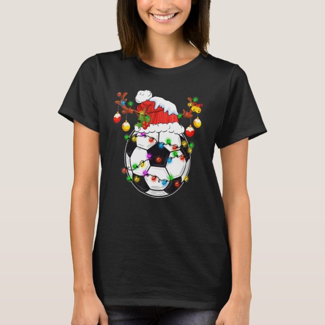 Christmas Soccer Snow Holiday Sport Lover Soccer P T-Shirt (Vorderseite)