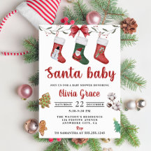 Christmas Sock Baby Dusche Party