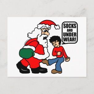 CHRISTMAS SOCKS AND UNDERWEAR FEIERTAGSPOSTKARTE