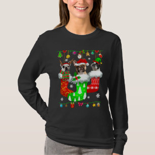 Christmas Socks Pajama French Bulldog Doppy Puppy T-Shirt