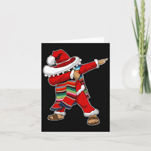 Christmas Sombrero Dabbing Mexican Serape Poncho S Karte