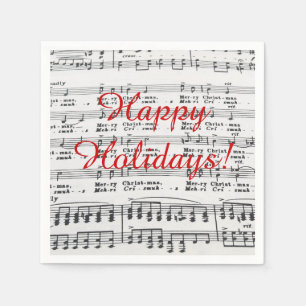 Christmas Song Sheet Music Serviette